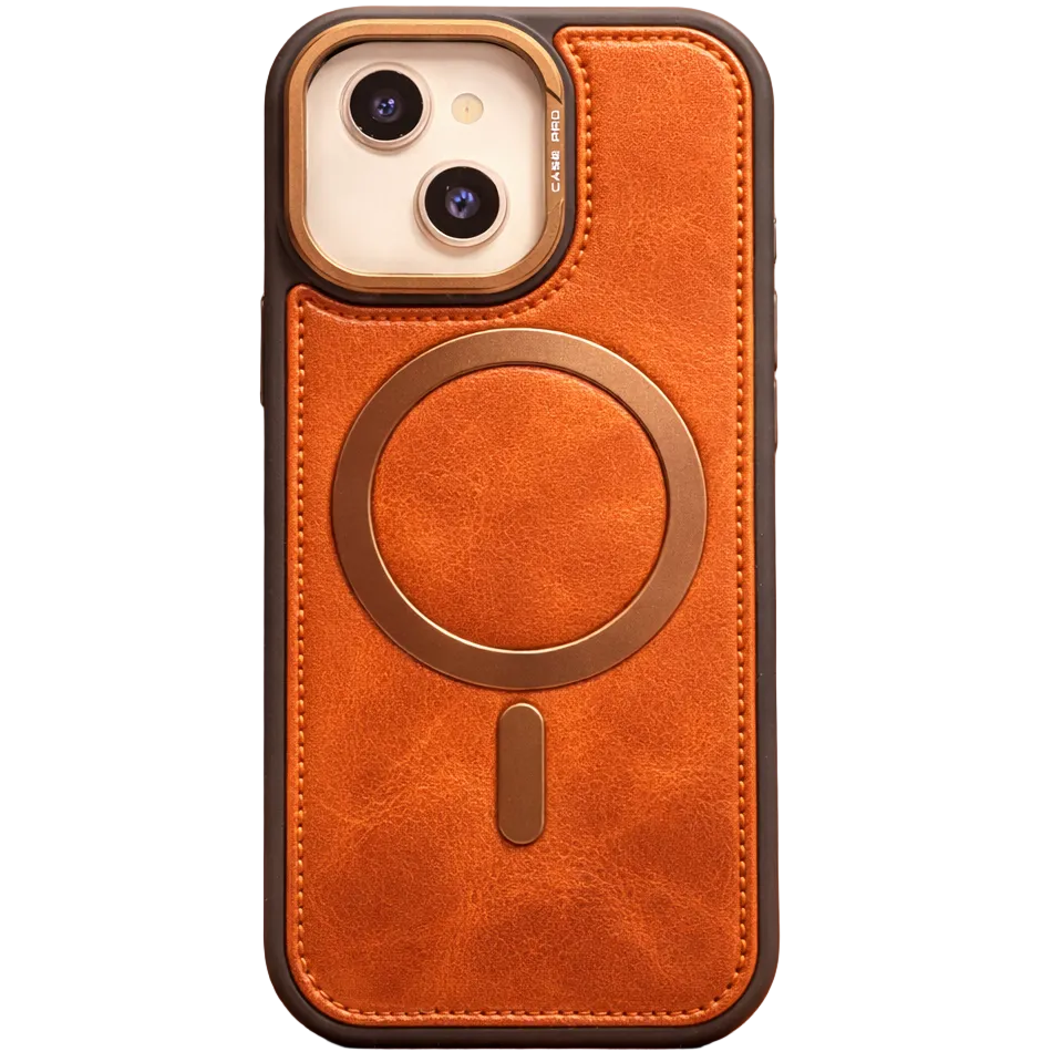 Phantom leather magsafe iphone 17 brown case