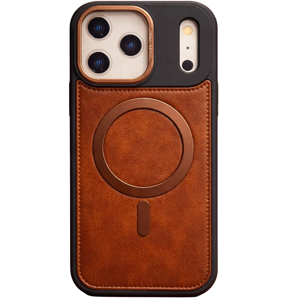 Phantom leather magsafe iphone 17 pro brown case