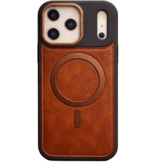 Phantom leather magsafe iphone 17 pro brown case
