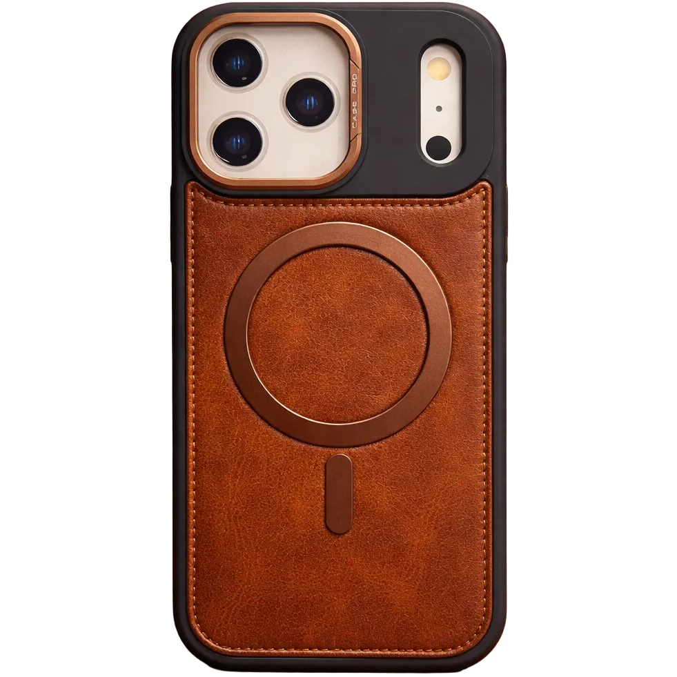 Phantom leather magsafe iphone 17 pro max brown case