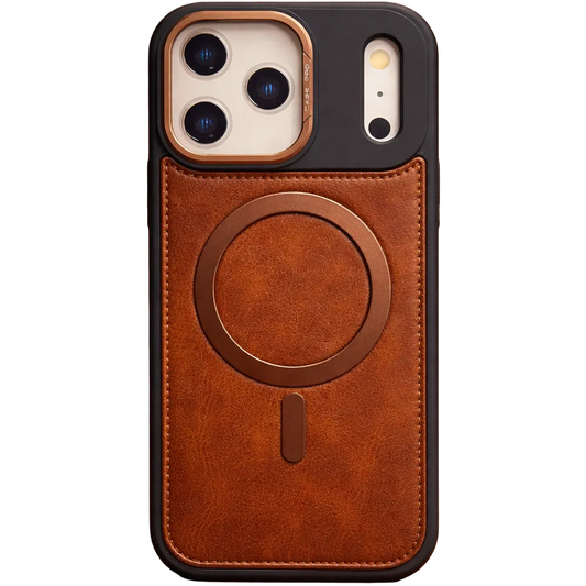 Phantom leather magsafe iphone 17 pro max brown case