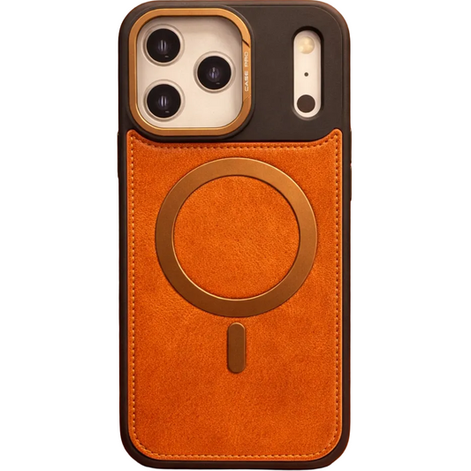 Phantom leather magsafe iphone 17 pro max light brown case