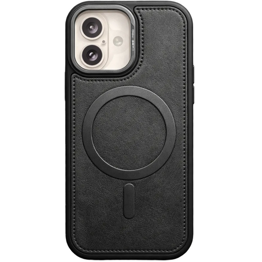 Phantom leather magsafe iphone 16 black case