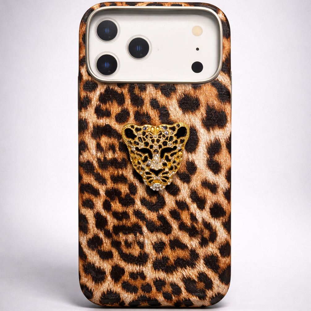 Luxe Panther Case iPhone 17 Pro Max - Amber Leopard