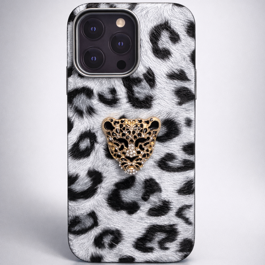 Luxe Panther Case iPhone 16 Pro Max - Snow Leopard