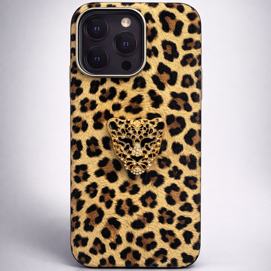Luxe Panther Case iPhone 16 Pro - Honey Leopard