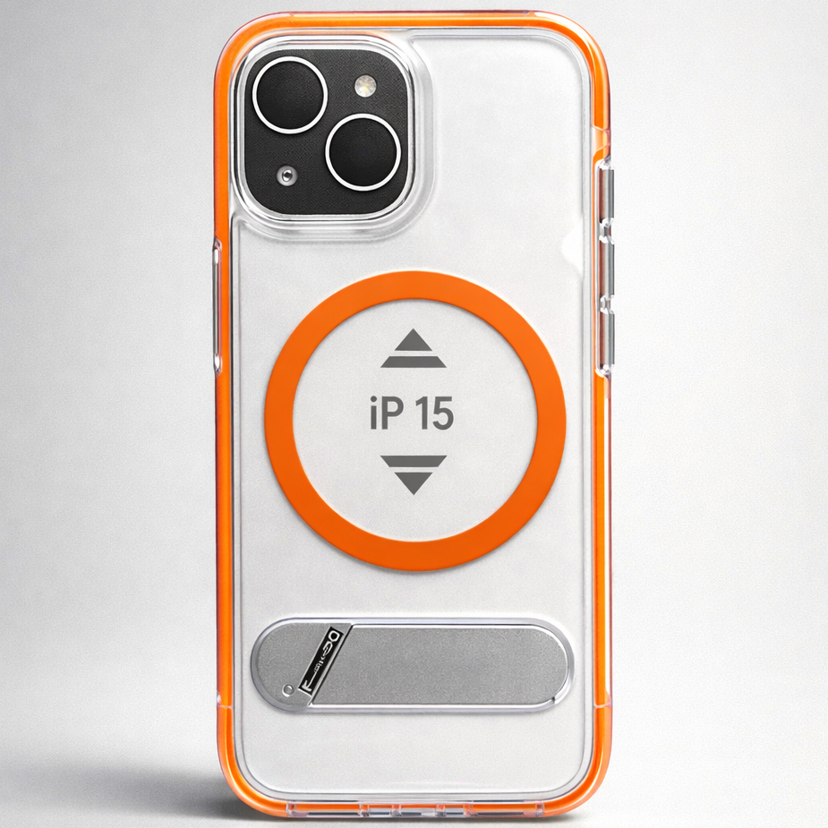 ClearKick iPhone 15 Case Orange