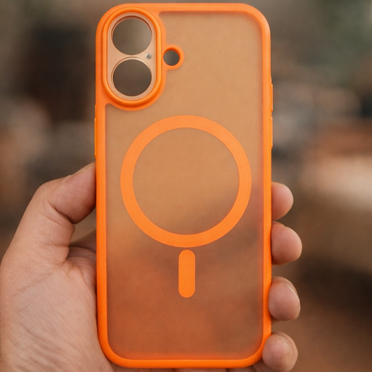Super Strong Frosted Mag Orange iPhone 16 Case