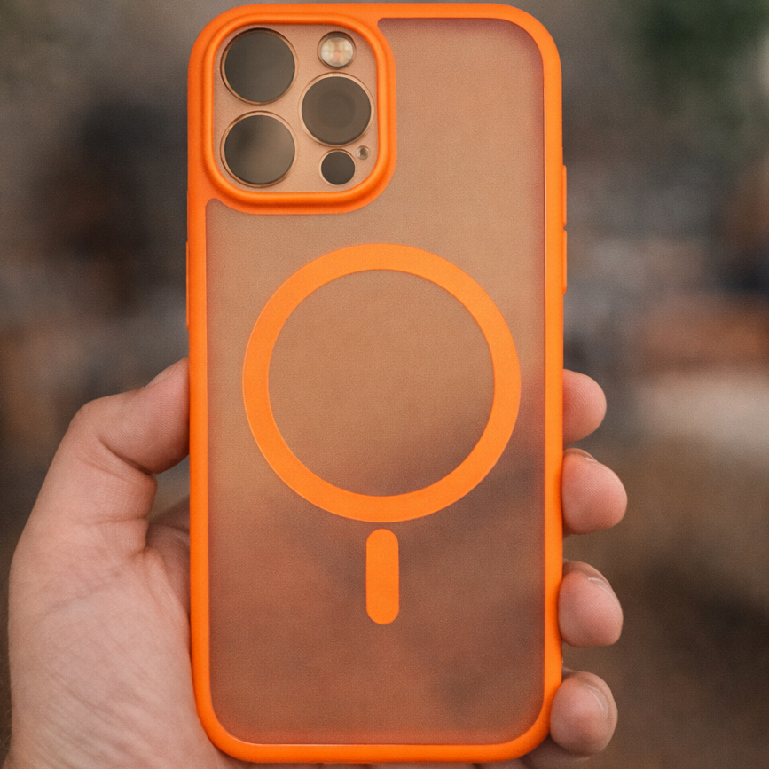 Super Strong Frosted Mag Orange iPhone 16 Pro Max Case