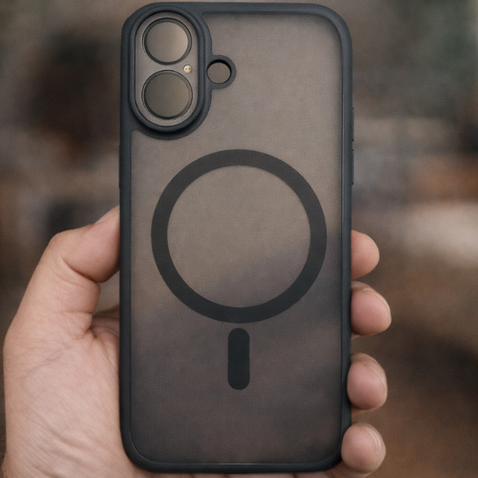 Super Strong Frosted Mag Black iPhone 17 Case