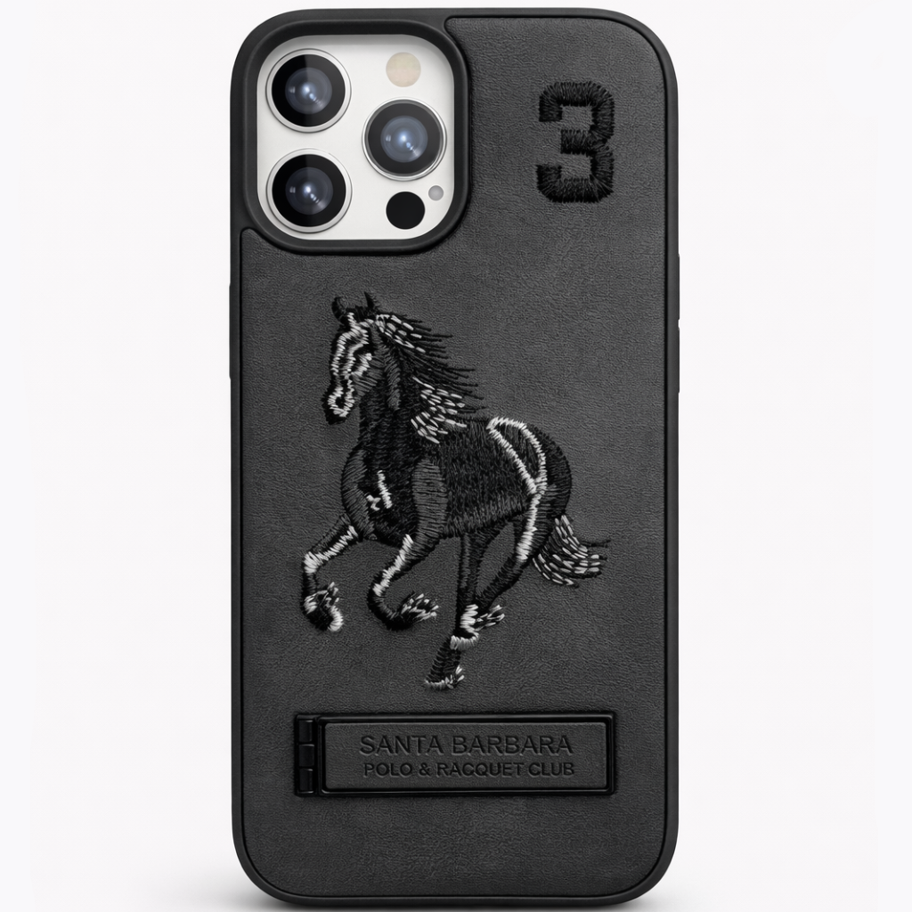 Stallion Leather Case iPhone 15 Pro Max - Grey