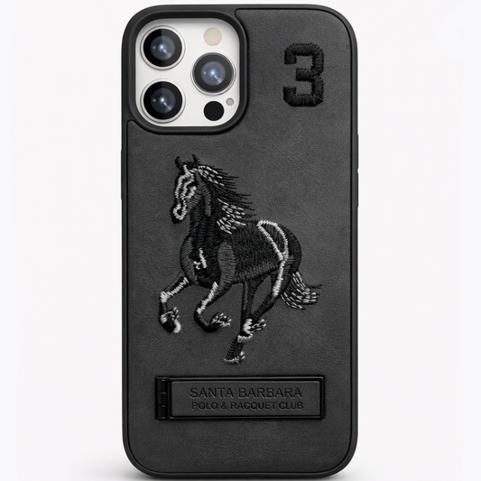 Stallion Leather Case iPhone 15 Pro Max - Grey