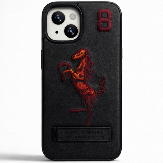 Stallion Leather Case iPhone 15 - Black