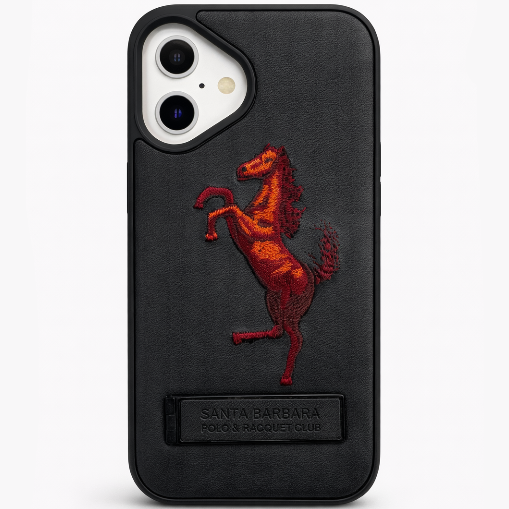 Stallion Leather Case iPhone 16 - Black