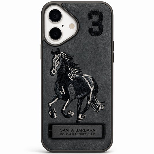 Stallion Leather Case iPhone 16 - Grey