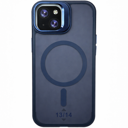 Dual Layer Camera Stand Case for iPhone 13/14 - Navy Blue