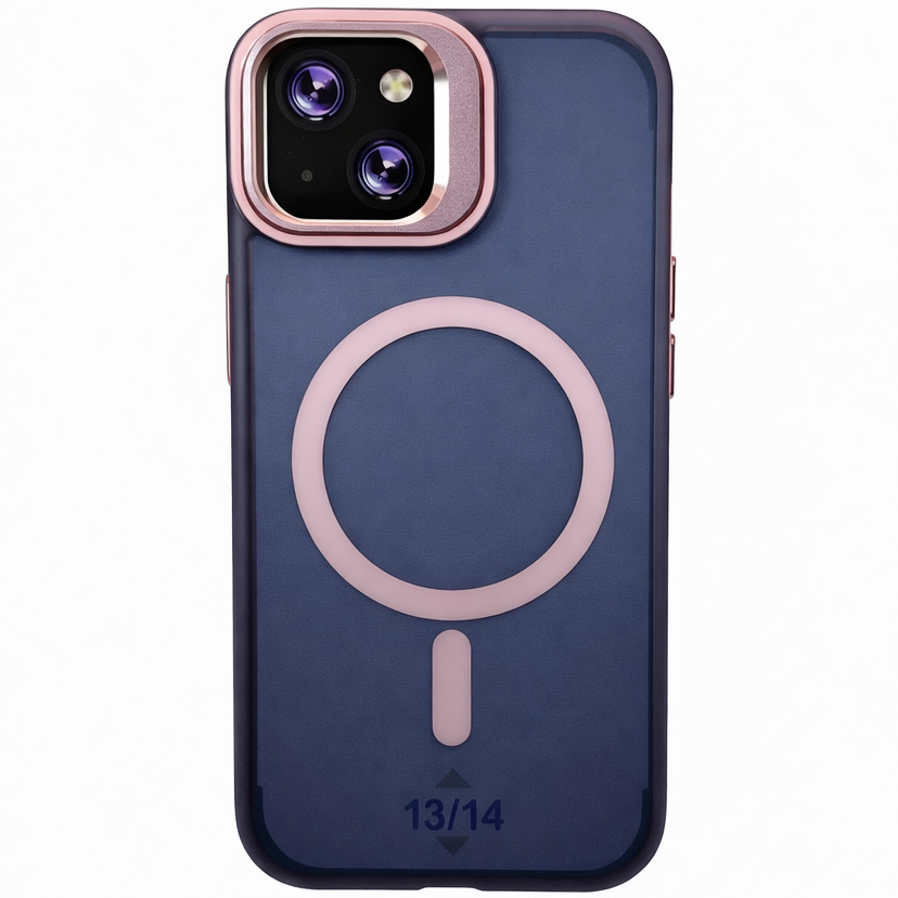 Dual Layer Camera Stand Case for iPhone 13/14 - Rose Gold