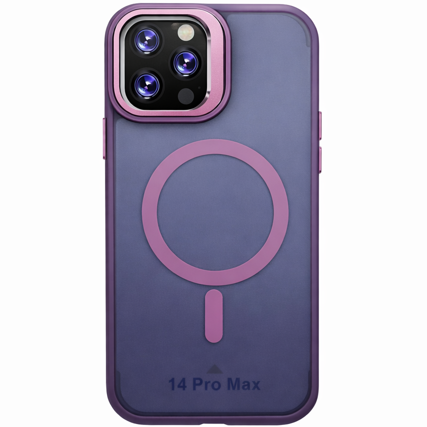 Dual Layer Camera Stand Case for iPhone 14 Pro Max - Purple