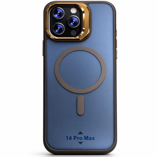 Dual Layer Camera Stand Case for iPhone 14 Pro Max - Golden