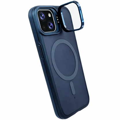Dual Layer Camera Stand Case for iPhone 14 Pro Max - Blue