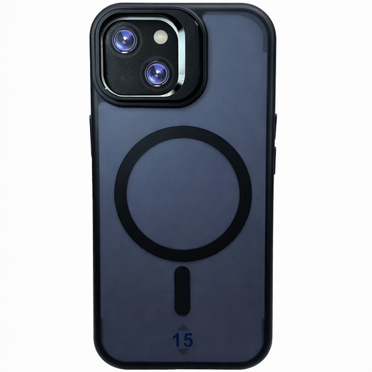 Dual Layer Camera Stand Case for iPhone 15 Black