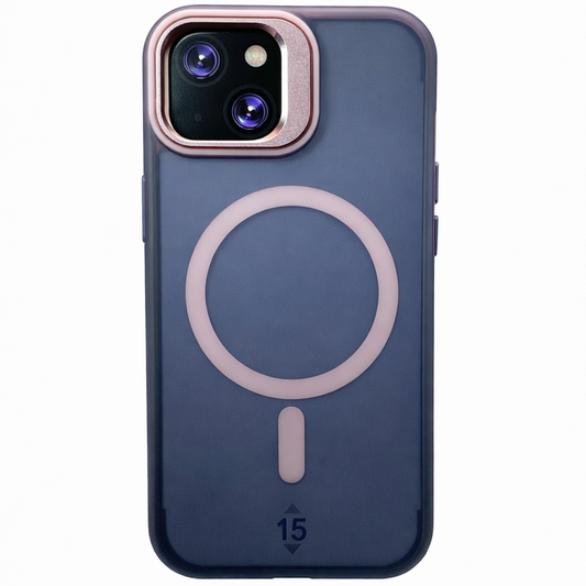 Dual Layer Camera Stand Case for iPhone 15 Pink
