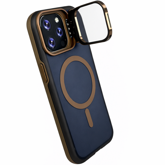 Dual Layer Camera Stand Case for iPhone 16 Pro - Gold