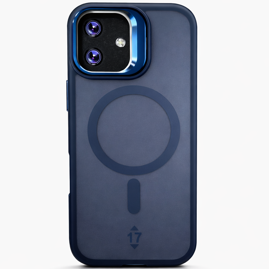 Dual Layer Camera Stand Case for iPhone 17 - blue