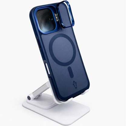 Dual Layer Camera Stand Case for iPhone 17 - blue