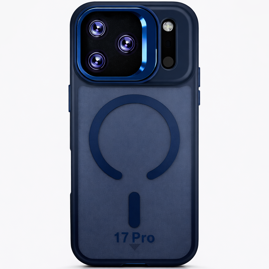 Dual Layer Camera Stand Case for iPhone 17 Pro - blue