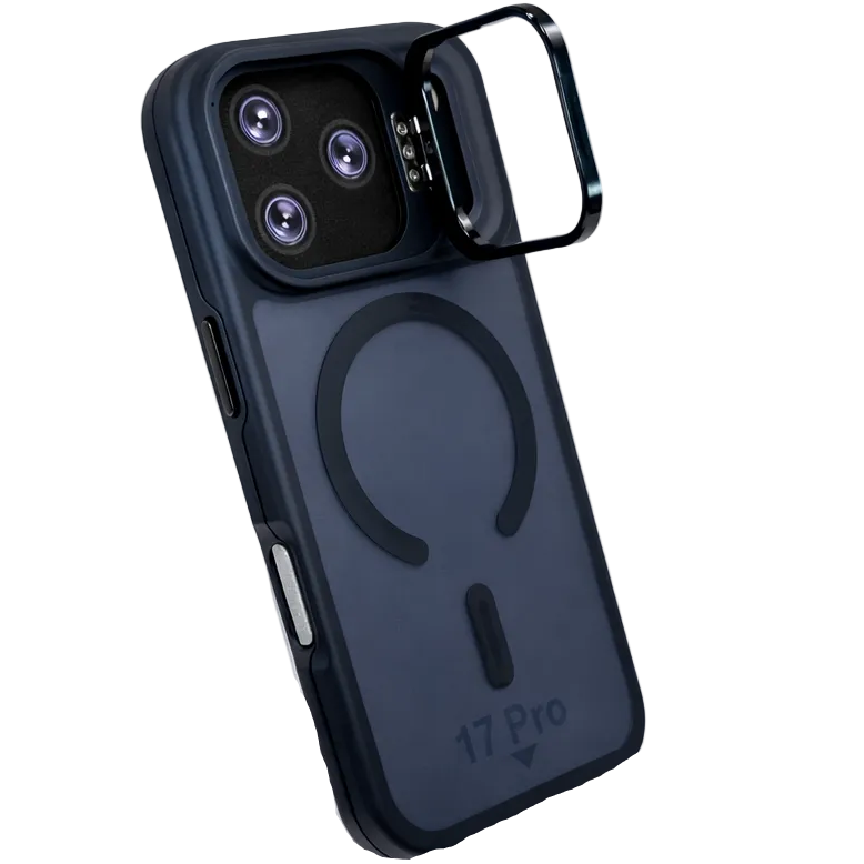 Dual Layer Camera Stand Case for iPhone 17 Pro - black