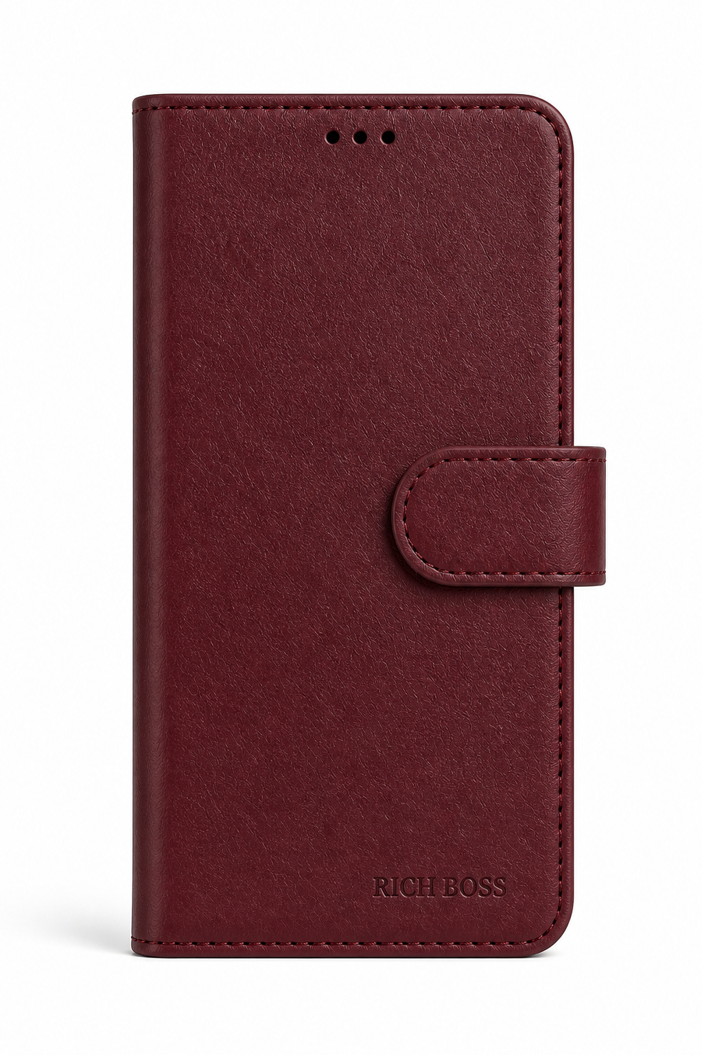 RichBoss Leather Folio Case for Google Pixel 10 / 10 Pro - Burgundy