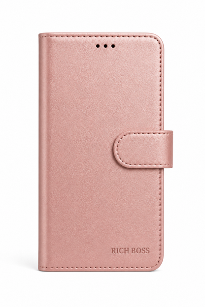 RichBoss Leather Folio Case for Google Pixel 9 / 9 Pro - Pink