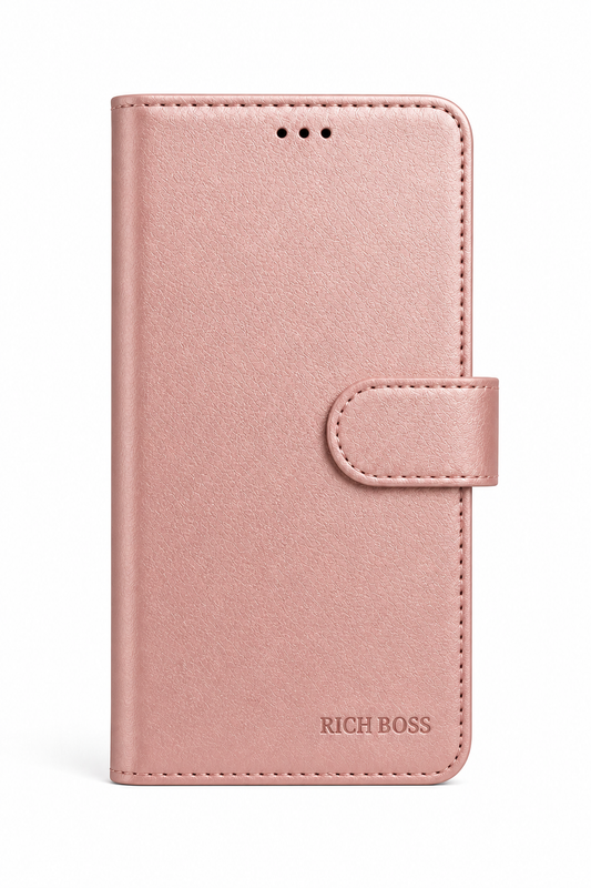 RichBoss Leather Folio Case for Google Pixel 9 Pro XL - Pink