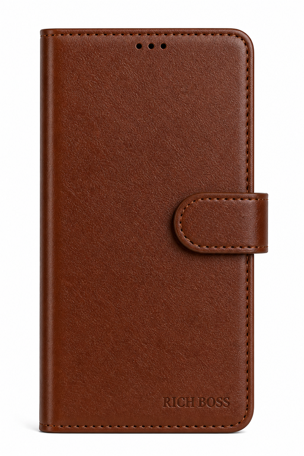 RichBoss Leather Folio Case for Samsung Galaxy A36 / A56 - Brown/Grey