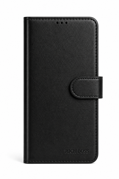 RichBoss Leather Folio Case for Samsung Galaxy S24 / S25 - Black