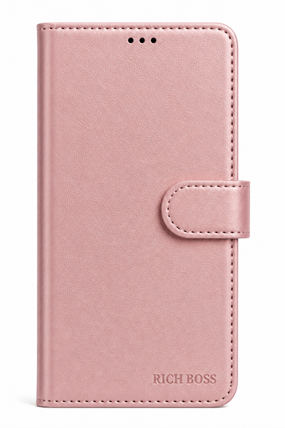 RichBoss Leather Folio Case for Samsung Galaxy S24 / S25 - Pink