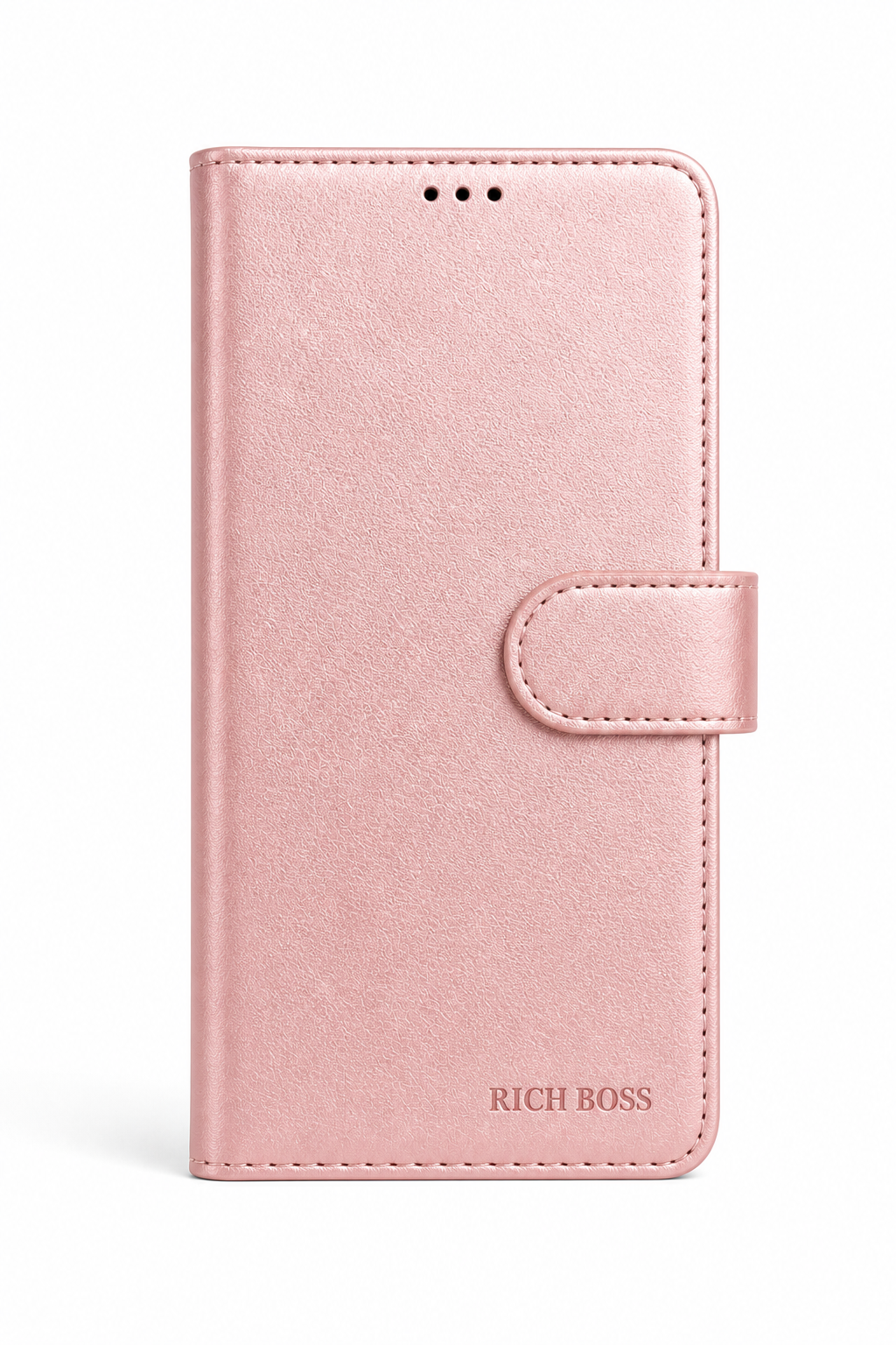 RichBoss Leather Folio Case for Samsung Galaxy S25 FE - Pink