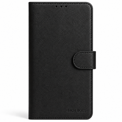 RichBoss Leather Folio Case for iPhone 12 Pro - Black