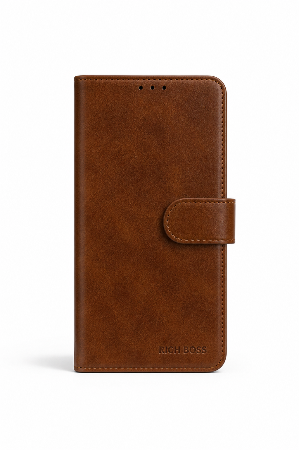 RichBoss Leather Folio Case for iPhone 13 Pro - Brown