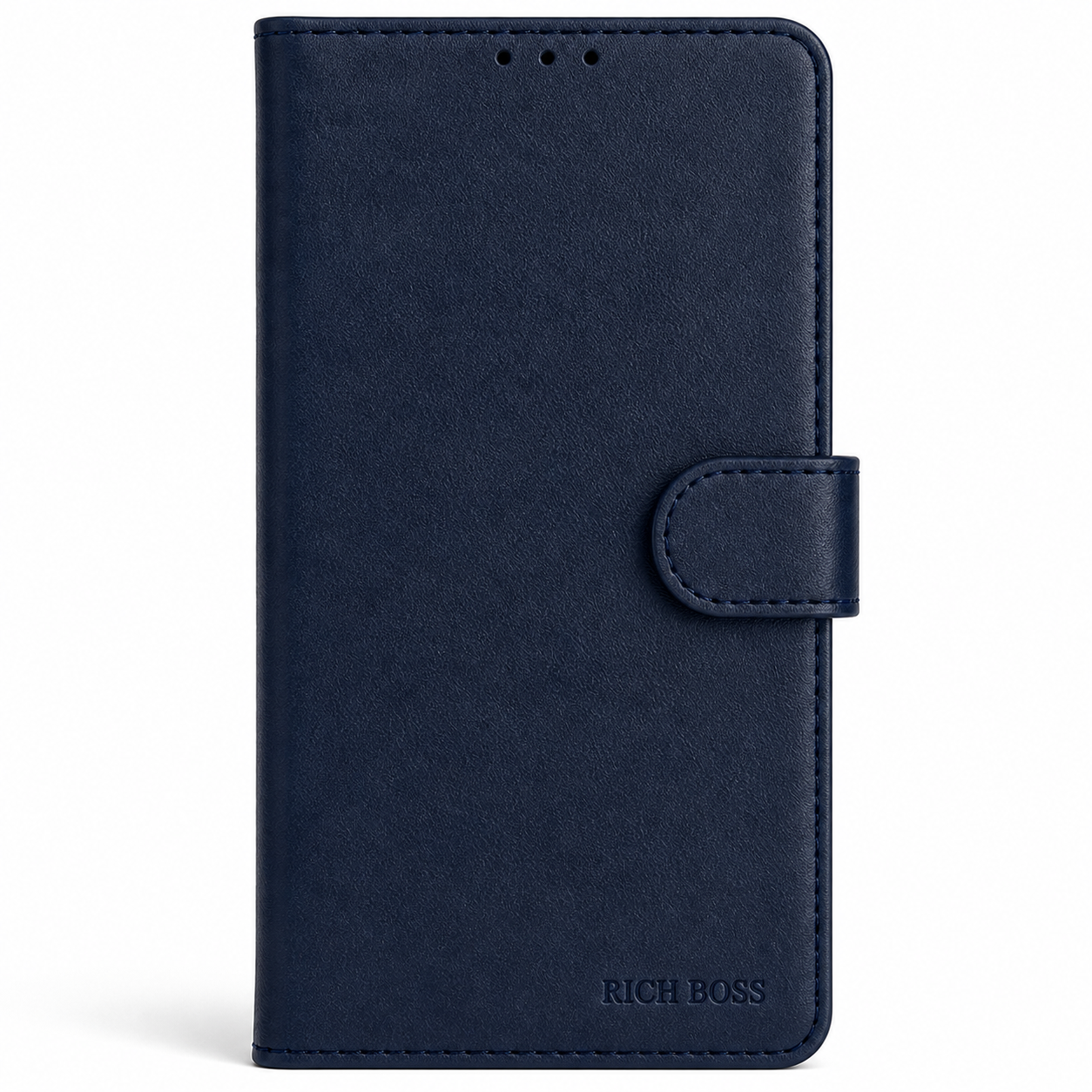 RichBoss Leather Folio Case for iPhone 14 Plus / 15 Plus - Blue