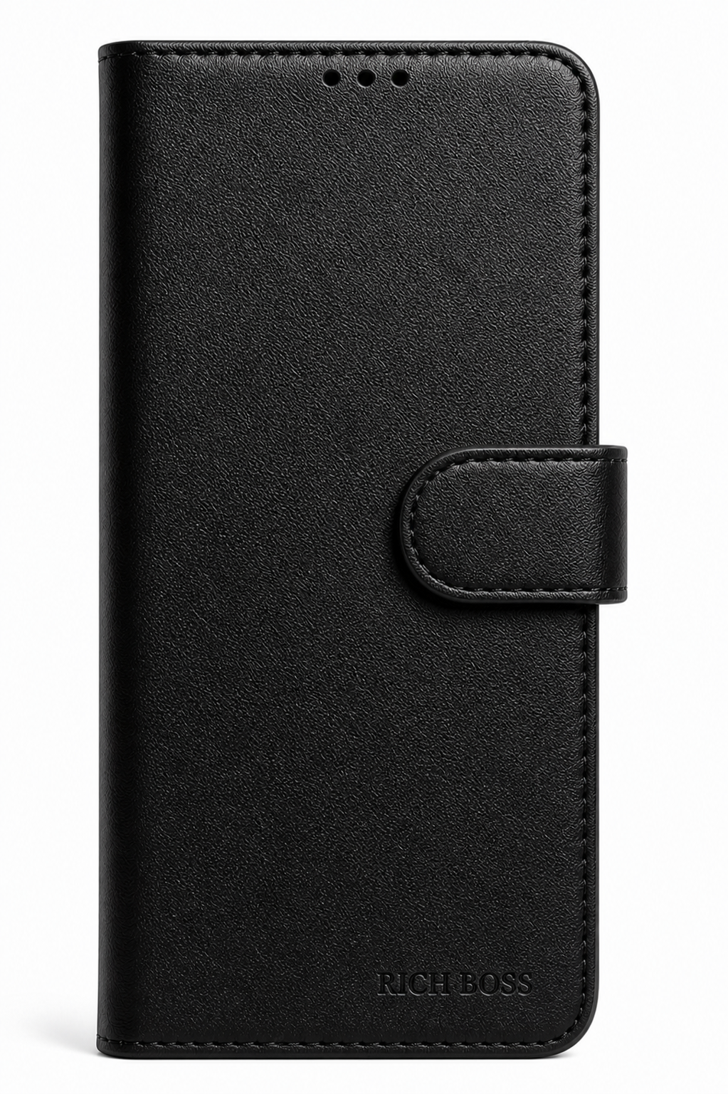 RichBoss Leather Folio Case for iPhone 14 Pro - Black
