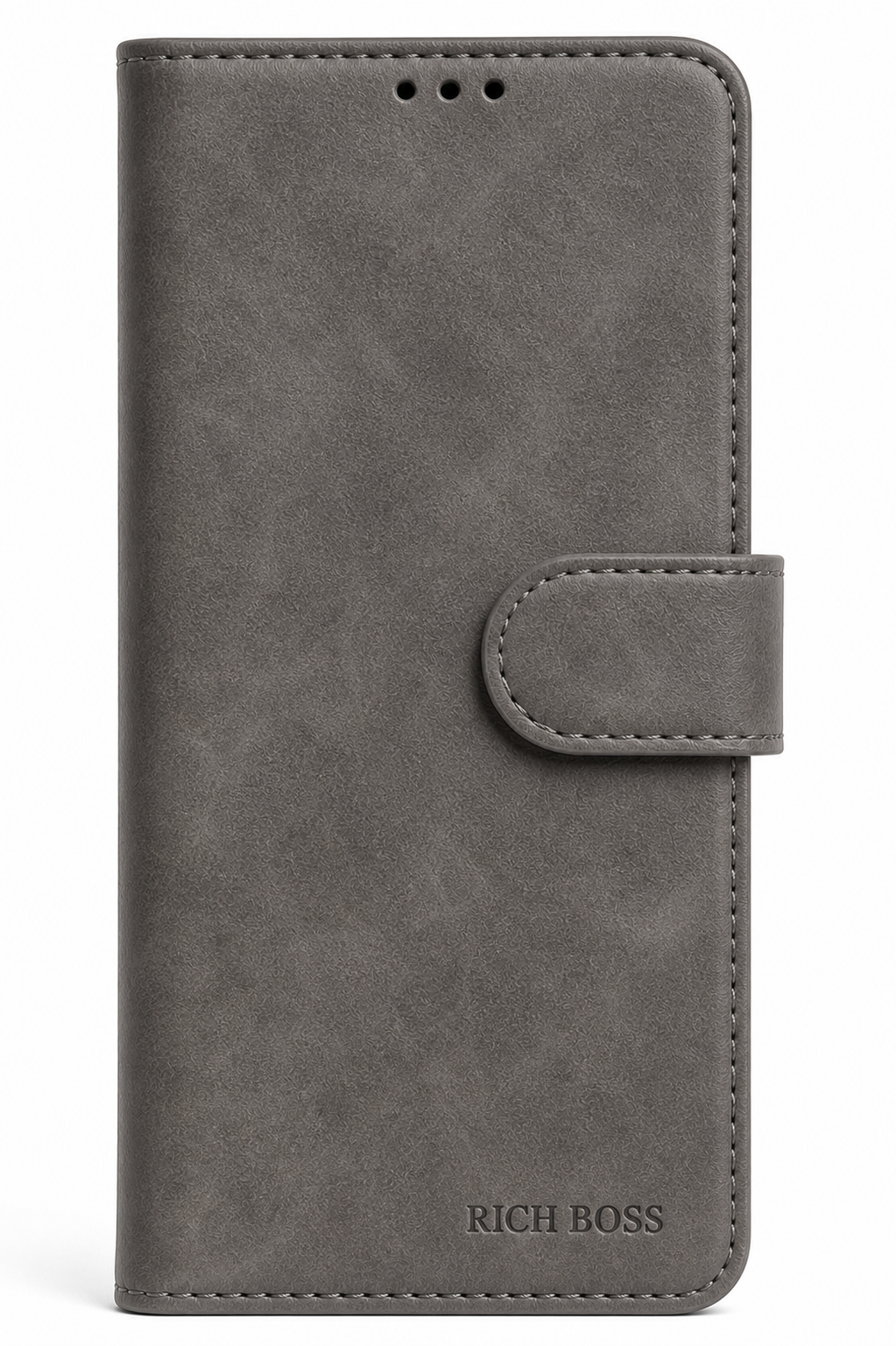 RichBoss Leather Folio Case for iPhone 14 Pro Max - Grey