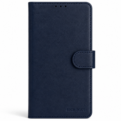 RichBoss Leather Folio Case for iPhone 15 - Blue