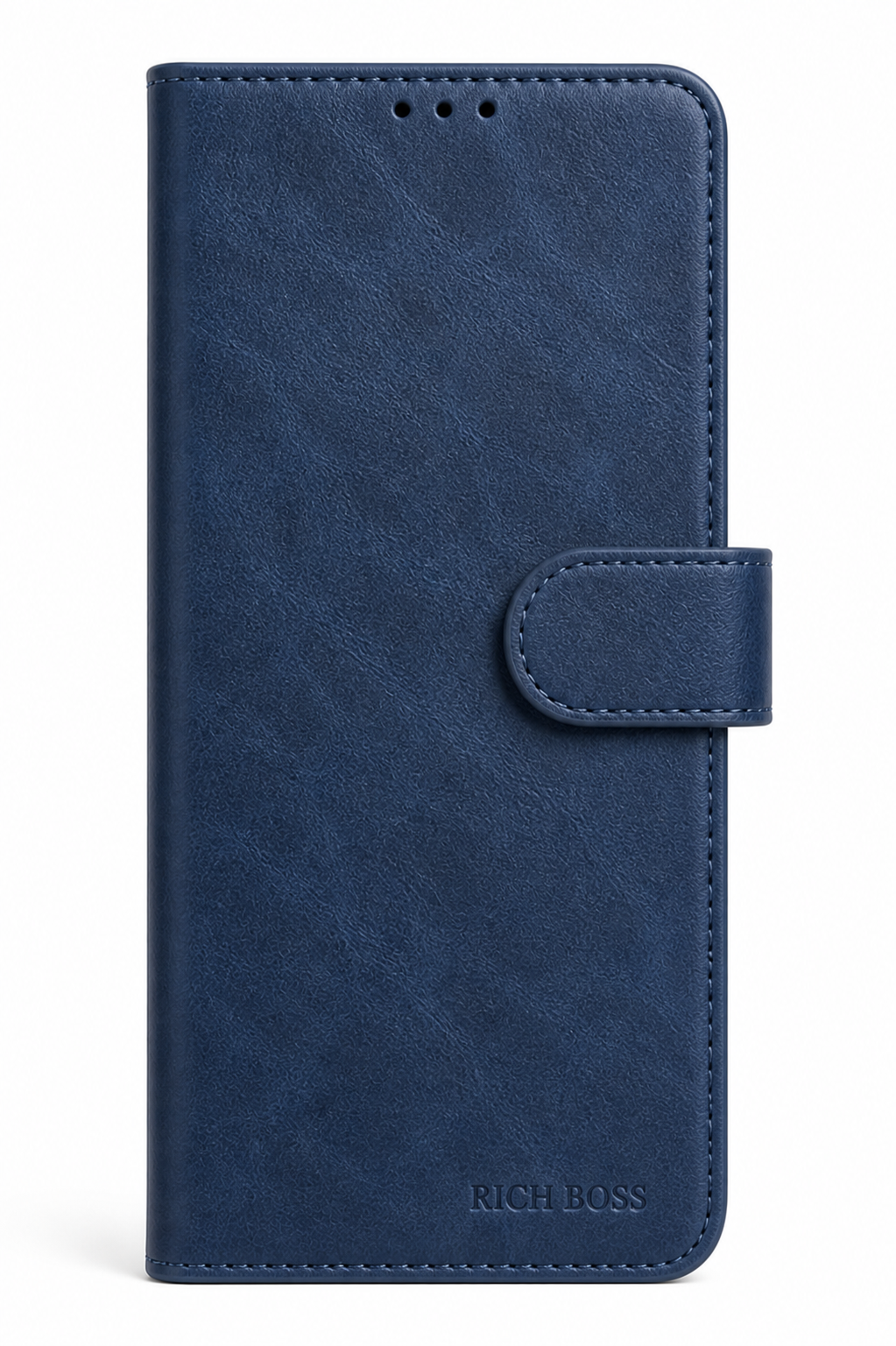 RichBoss Leather Folio Case for iPhone 15 Pro Max - Blue