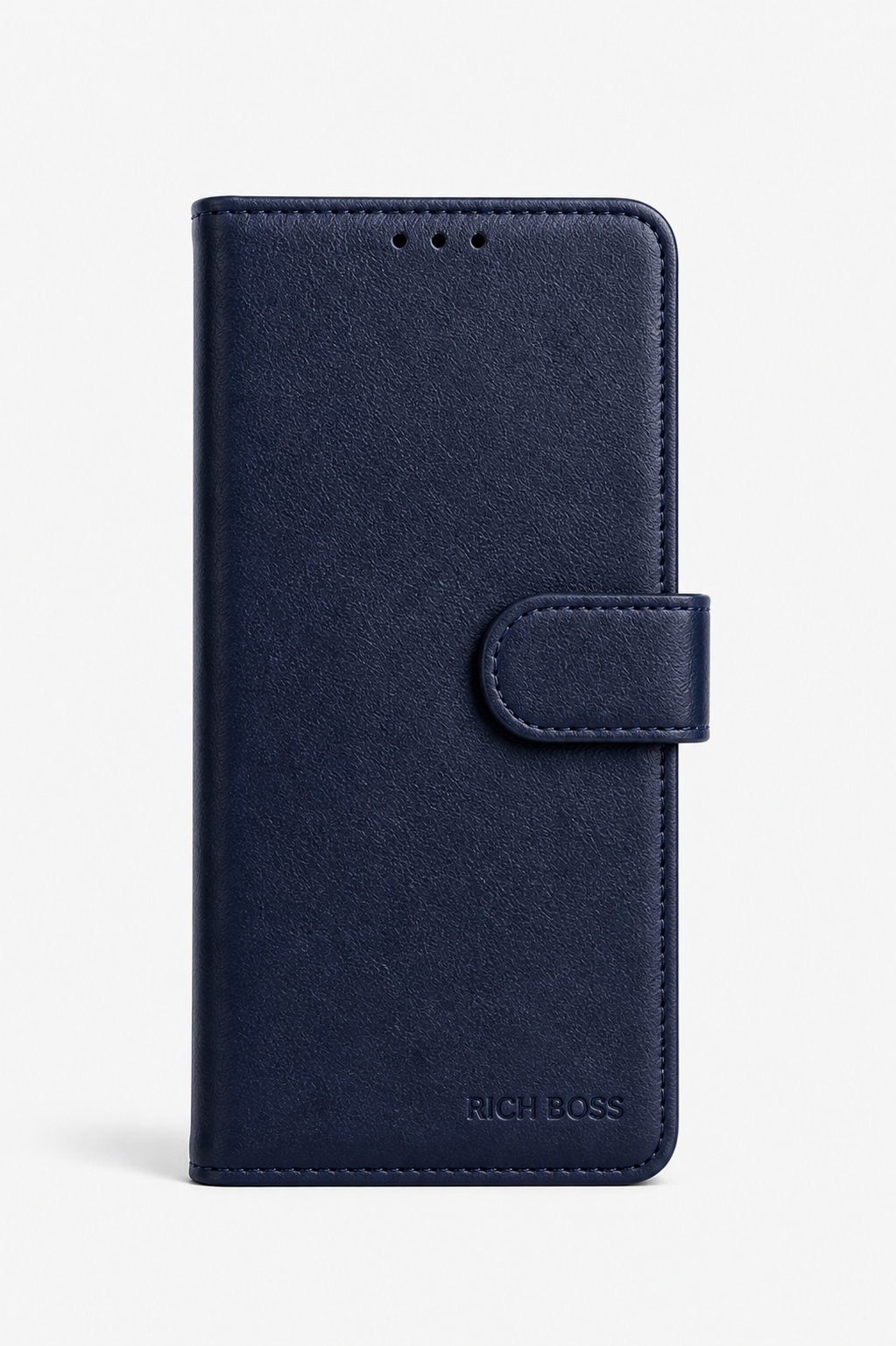 RichBoss Leather Folio Case for iPhone 16 - Blue
