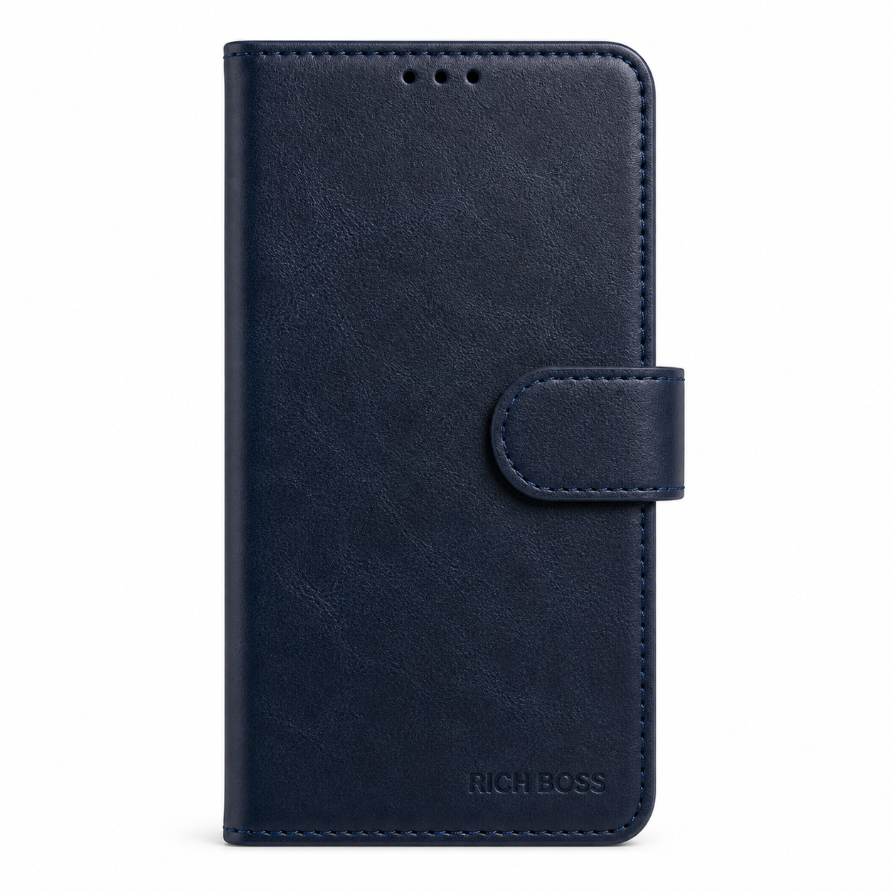 RichBoss Leather Folio Case for iPhone 16 Pro Max - Blue