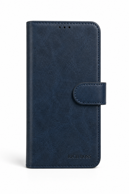 RichBoss Leather Folio Case for iPhone 17 Pro Max - Blue