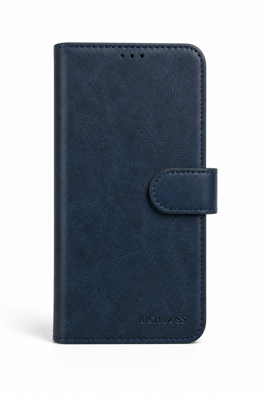 RichBoss Leather Folio Case for iPhone 17 Pro Max - Blue
