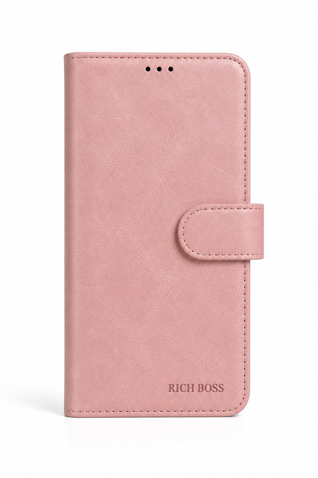 RichBoss Leather Folio Case for iPhone 17 Pro Max - Pink